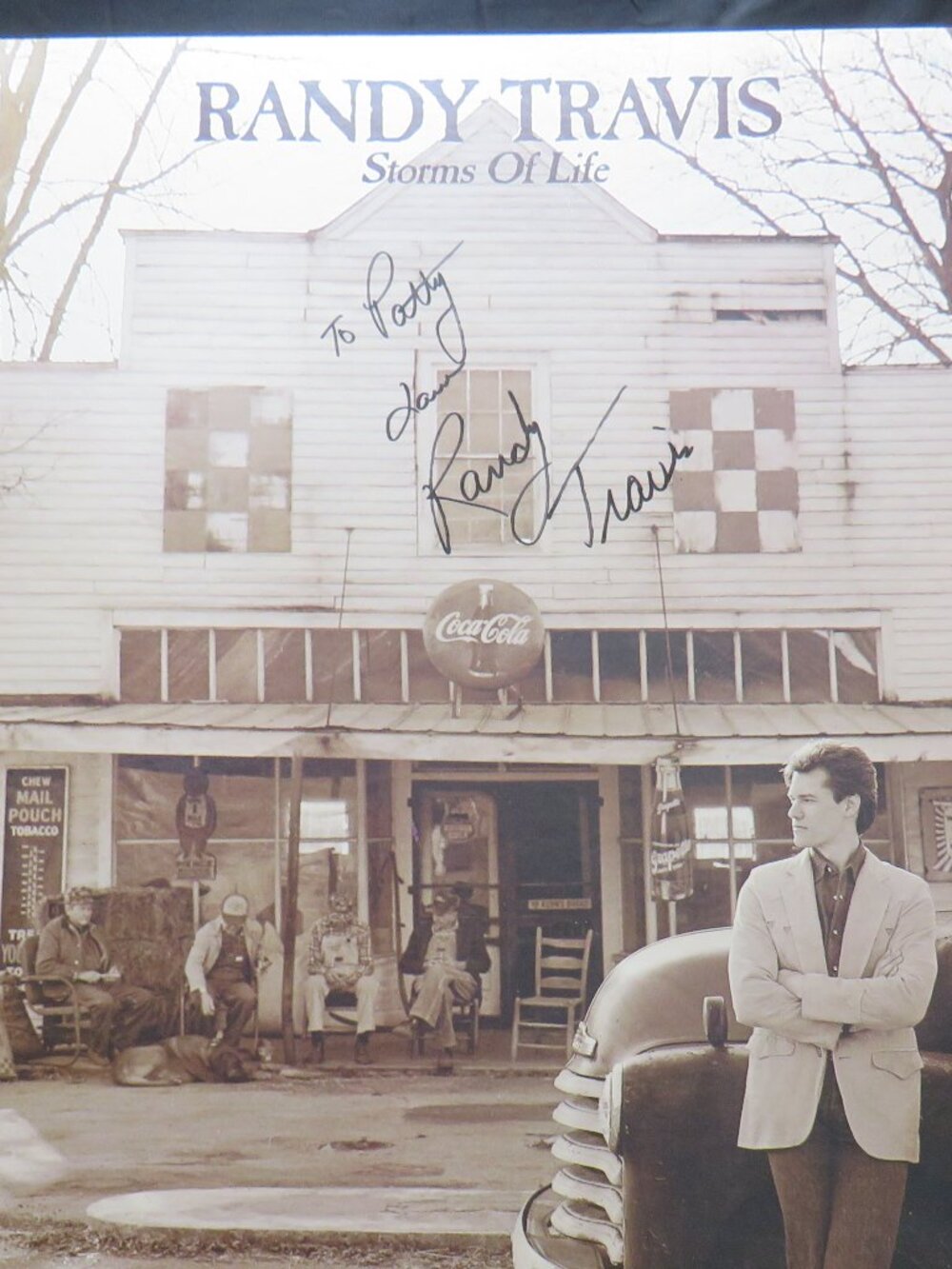 Randy Travis Autographed Print Debut Studio Album released 1986 NOT Album